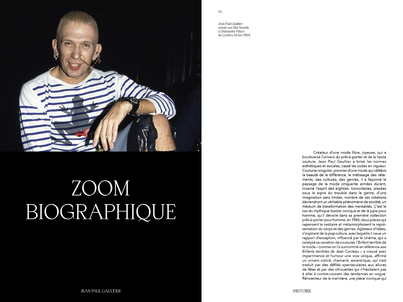 1e page intérieure de Jean-Paul Gaultier